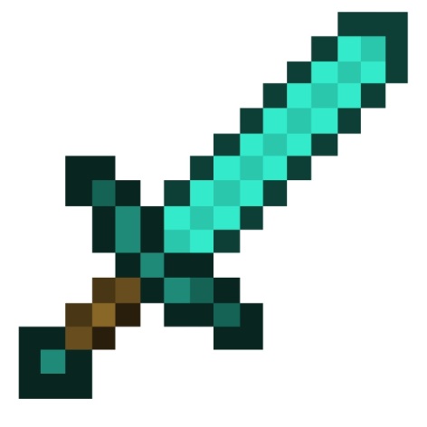 What is the best way to make a minecraft diamond sword in real life