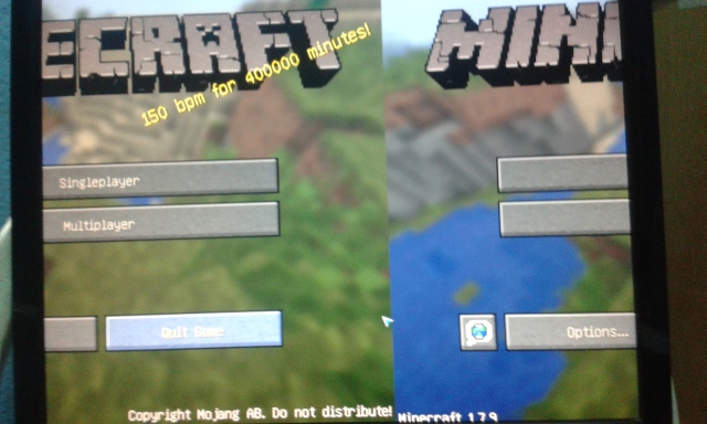 When i play minecraft, the screen look like this picture