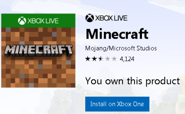 Somehow I got Minecraft Xbox One Edition - 1