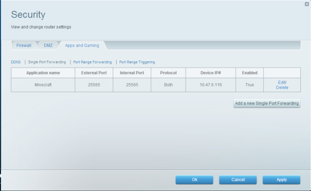 Port Forwarding Minecraft - 1