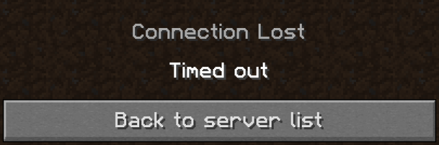 Minecraft Timed Out Error - 1